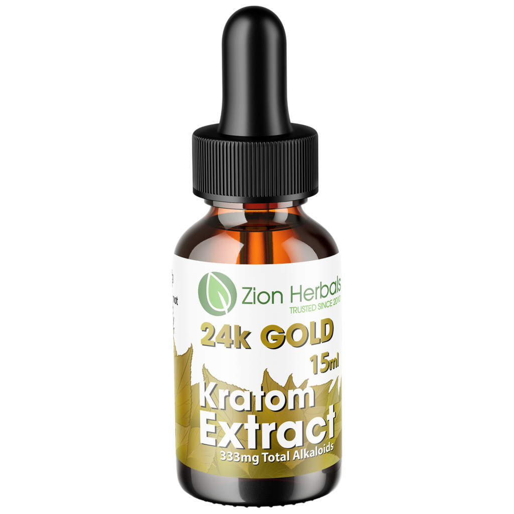 Zion Herbals 24K GOLD 15ml with 45% MIT Kratom Liquid Extract
