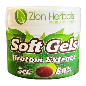 Kratom Soft Gel 5ct with 80% MIT Kratom Extract