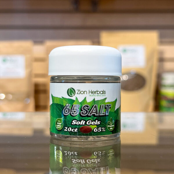 Zion Herbals Salt 65 20ct with 65% MIT Kratom Soft Gel