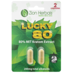 Kratom Capsules Lucky80 2 ct - 80% MIT Extract - Zion Herbals