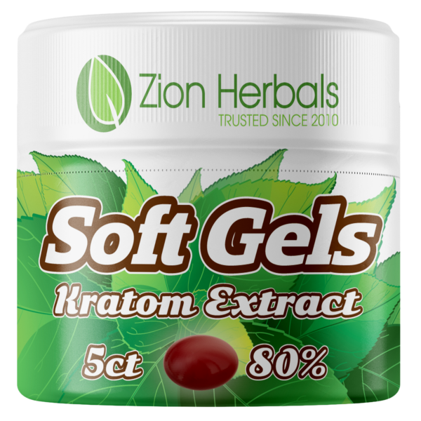 Kratom Soft Gels 80% MIT Extract - Lucky80 - Zion Herblas