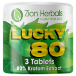 Kratom Tablets - 3 ct - 80% MIT Extract - Lucky80 - Zion Herbals