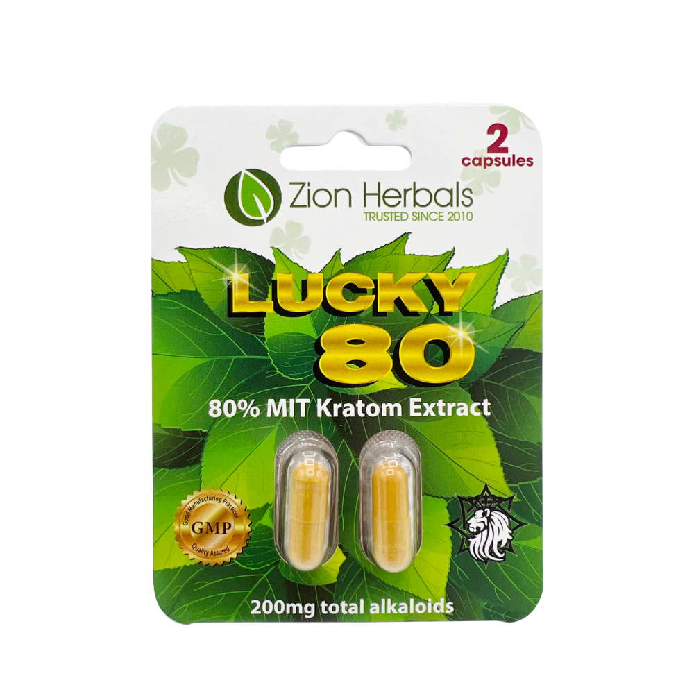 Lucky80 with 80% MIT Kratom Extract Capsules