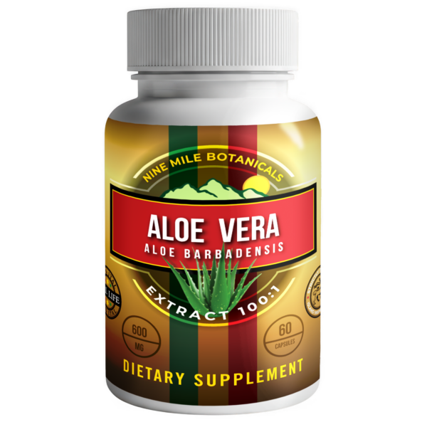 Aloe Vera Extract Capsules - Nine Mile Botanicals - Lab tested Supplements