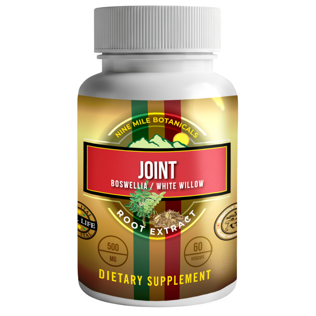 Joint Back Boswellia White Willow Extract Nine Mile Botanicals Lab Tested Supplements