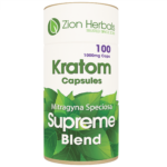 Kratom Capsules Supreme Blend Powder 100 ct - Zion Herbals