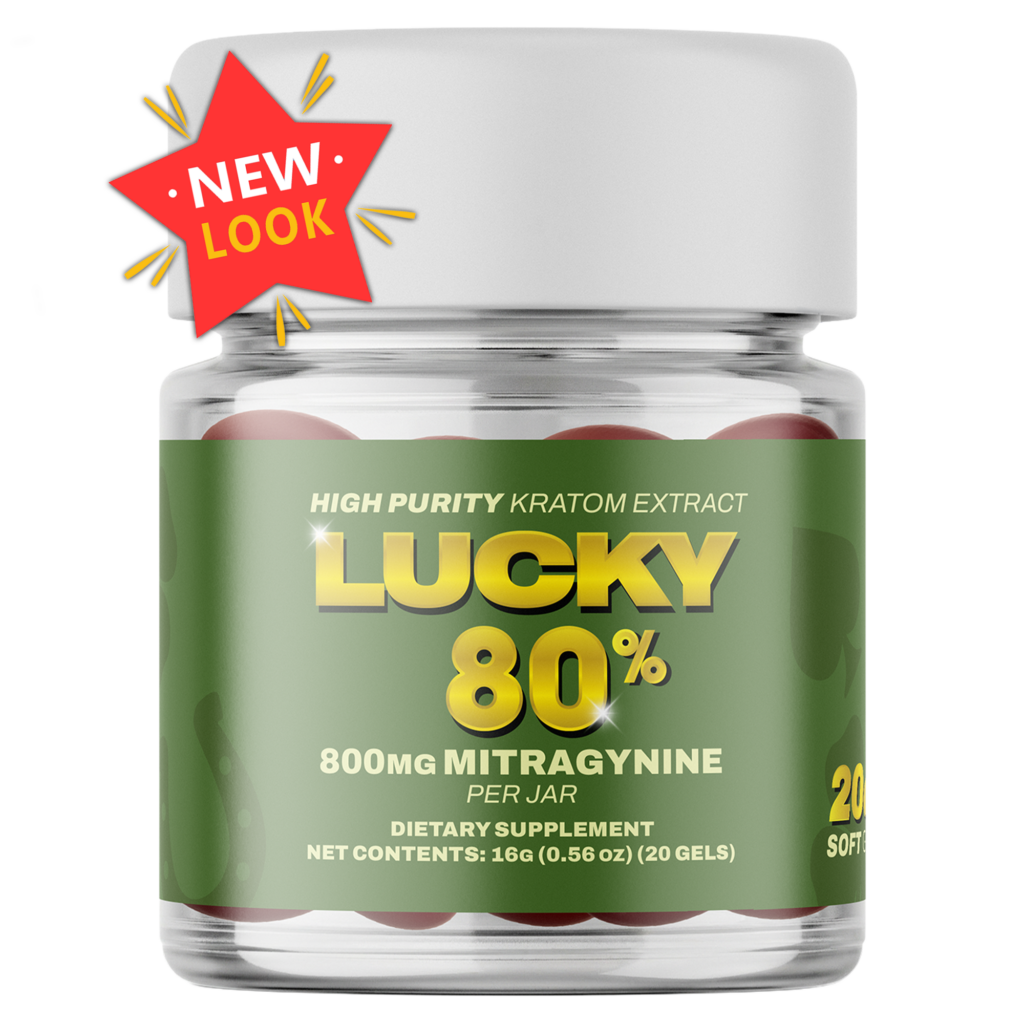 Kratom Soft Gels 80% MIT Extract - Lucky80 - Zion Herbals
