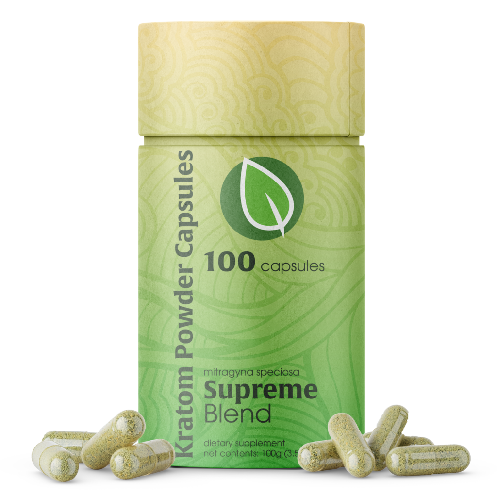 Kratom Capsules Supreme Blend Powder 100 ct - Zion Herbals