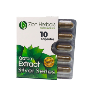 Silver Series with 10% MIT Kratom Extract Capsules