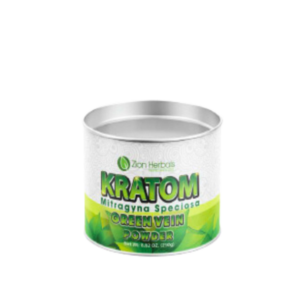 Zion Herbals Green Vein Kratom Powder Canister