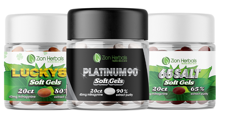 Kratom Soft Gels in Line