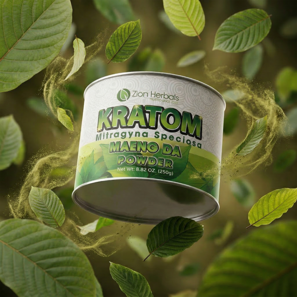 Kratom Powder Maeng Da Canister Zion Herbals