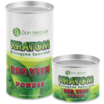 Kratom Powder Red Vein Canister Zion Herbals