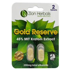 Gold Reserve with 45% MIT Kratom Extract Tablets