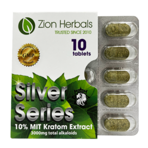 Silver Series with 10% MIT Kratom Extract Tablets