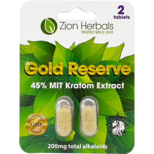 Gold Reserve with 45% MIT Kratom Extract Tablets
