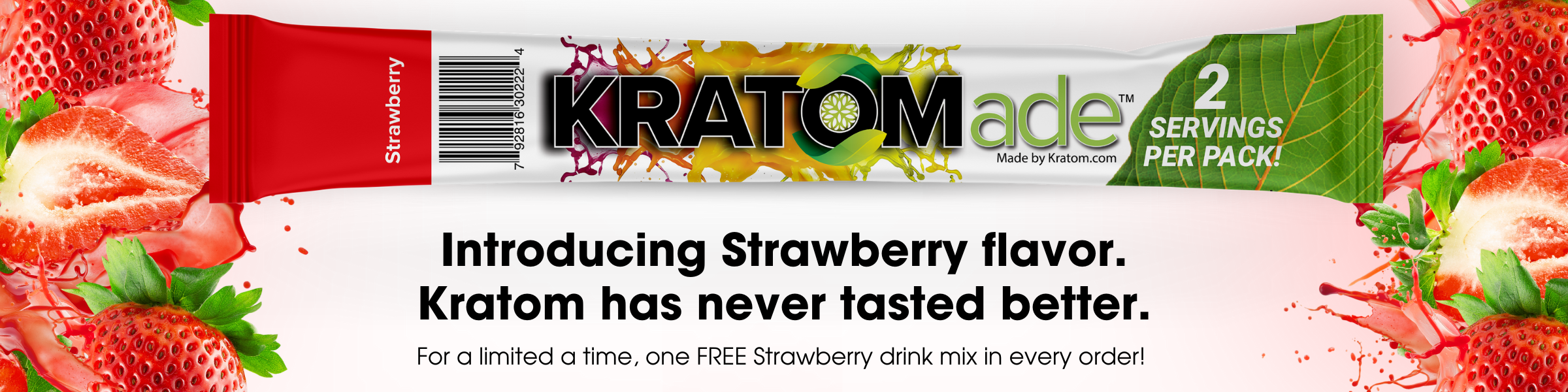 Kratomade Strawberry Drink Mix