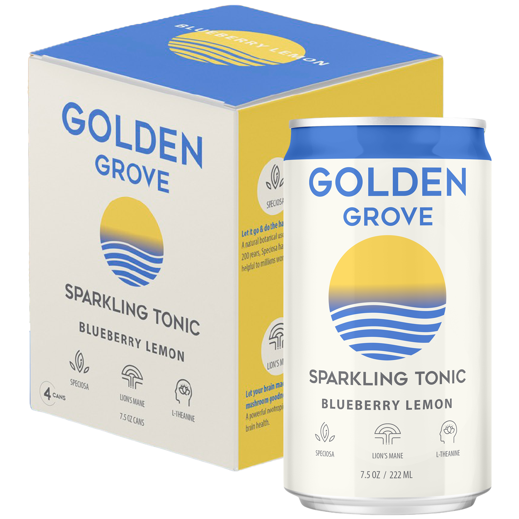 Golden Grove Kratom Lion's Mane Sparkling Tonic