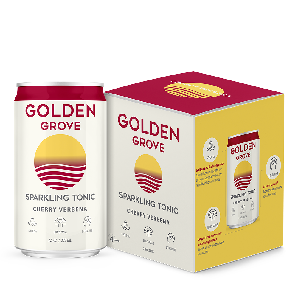 Golden Grove Kratom Lion's Mane Sparkling Tonic