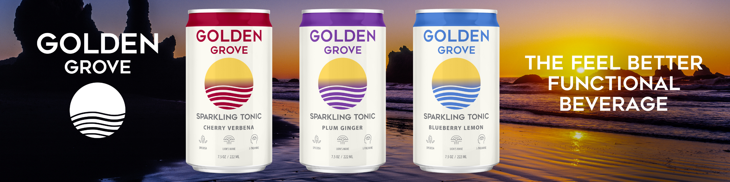 Golden Grove Sparkling Tonic. Make your day golden!
