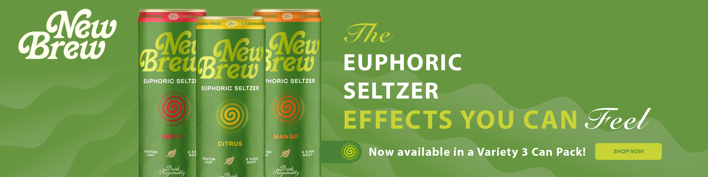New Brew Kratom and Kava Infused Seltzer