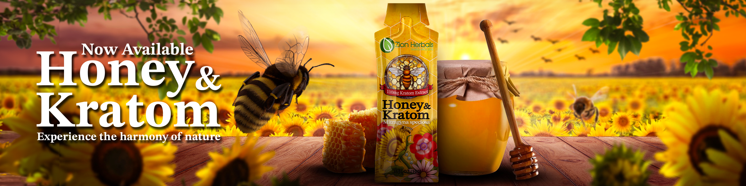 Zion Herbals Honey Kratom 110mg Mitragyna Speciosa Extract
