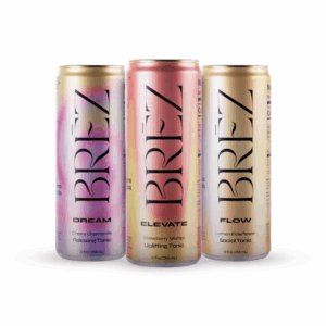 BREZ Lemon Elderflower Lion’s Mane 12oz Non-Alcoholic Mushroom Drink