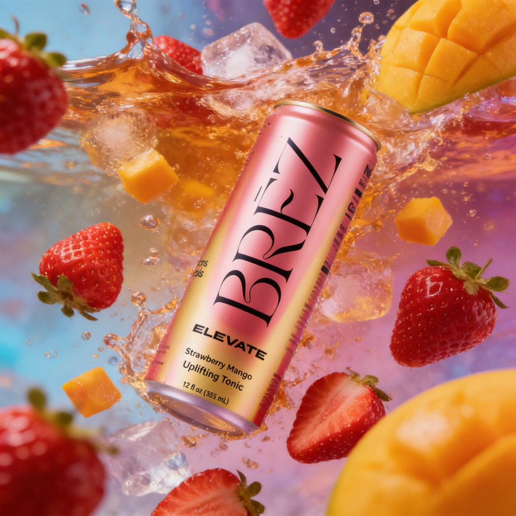 BREZ Elevate Strawberry Mango Adaptogen Drink
