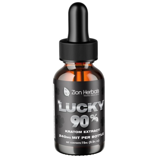 Kratom Liquid Extract 90% MIT - 15 ml drops - Lukcy90 - Zion Herbals