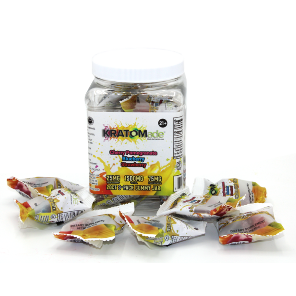 KRATOMade™ Gummies 20-Count 3-Pack Jar