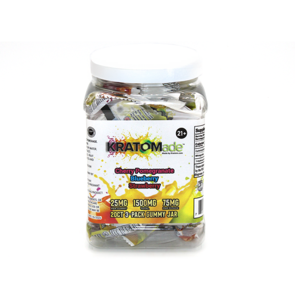 KRATOMade™ Gummies 20-Count 3-Pack Jar