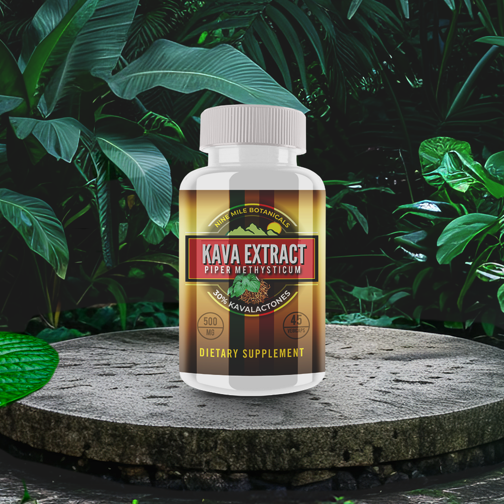 Nine Mile Botanicals Kava Capsules with Pure Kava Extract