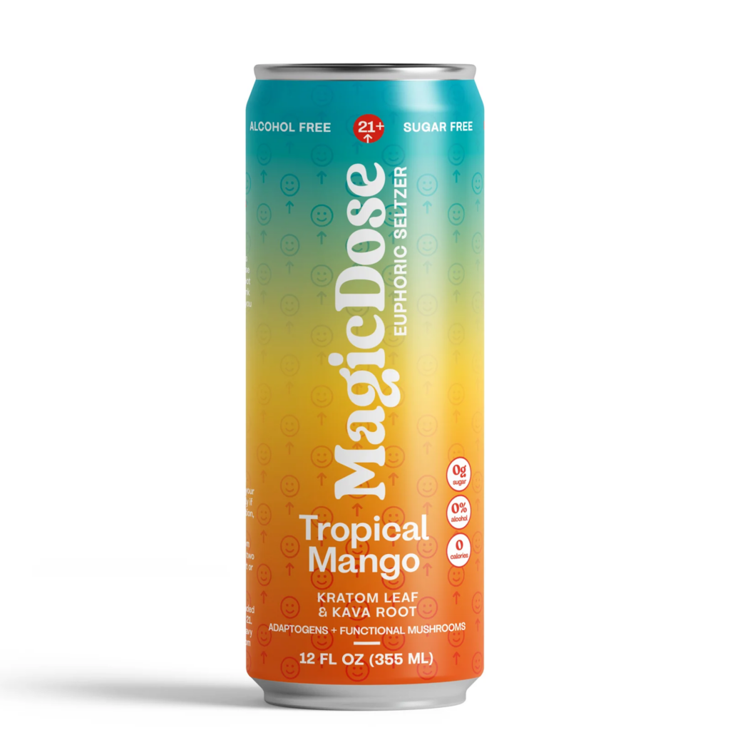 Kratom Kava Seltzer Drink Tropical Mango - Magic Dose