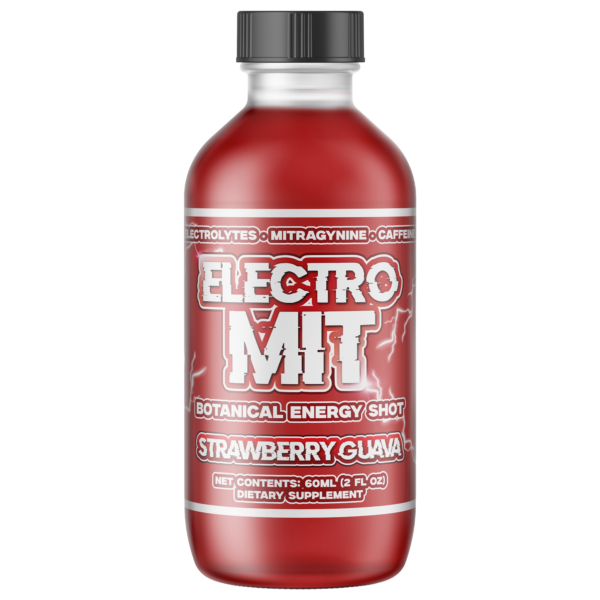 Kratom Drink Energy Shot Strawberry Guava Caffeine - ElectroMIT