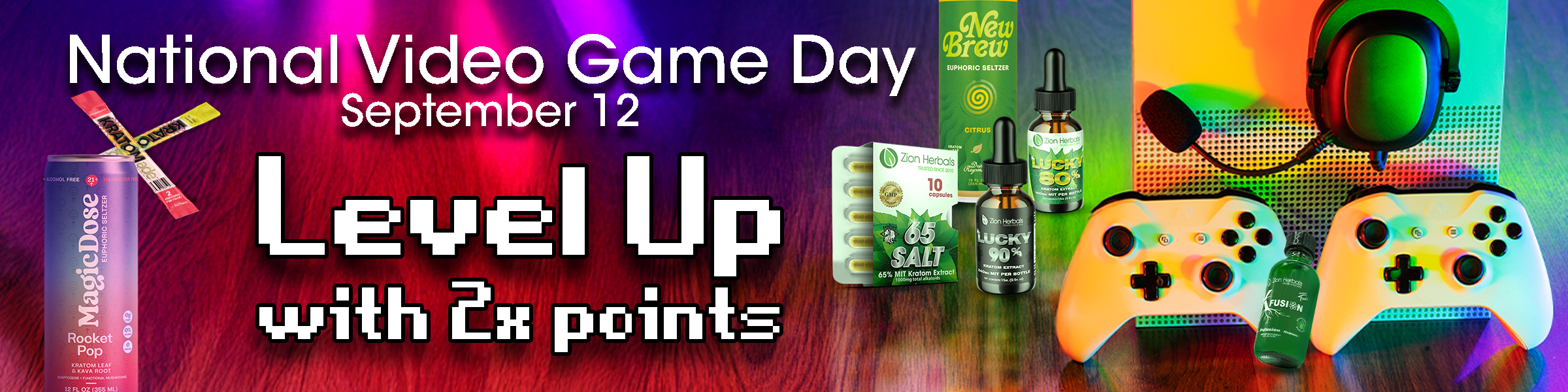 Video Game Day Banner