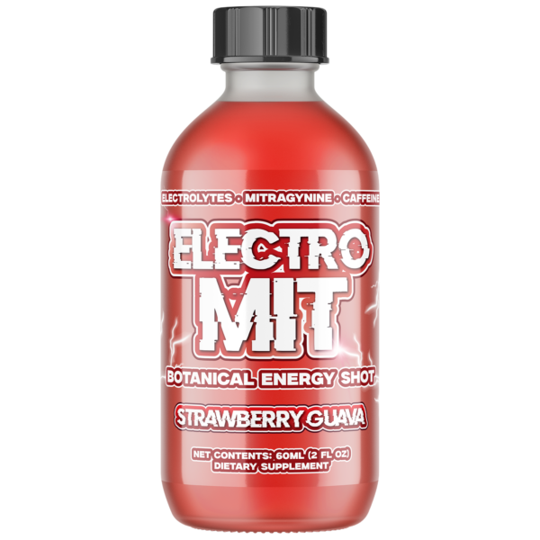Kratom Drink Energy Shot Strawberry Guava Caffeine - ElectroMIT