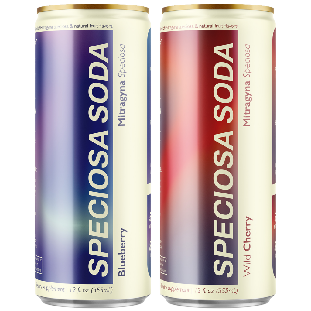 Kratom Drink Soda Can Blueberry Cherry Flavors - Speciosa