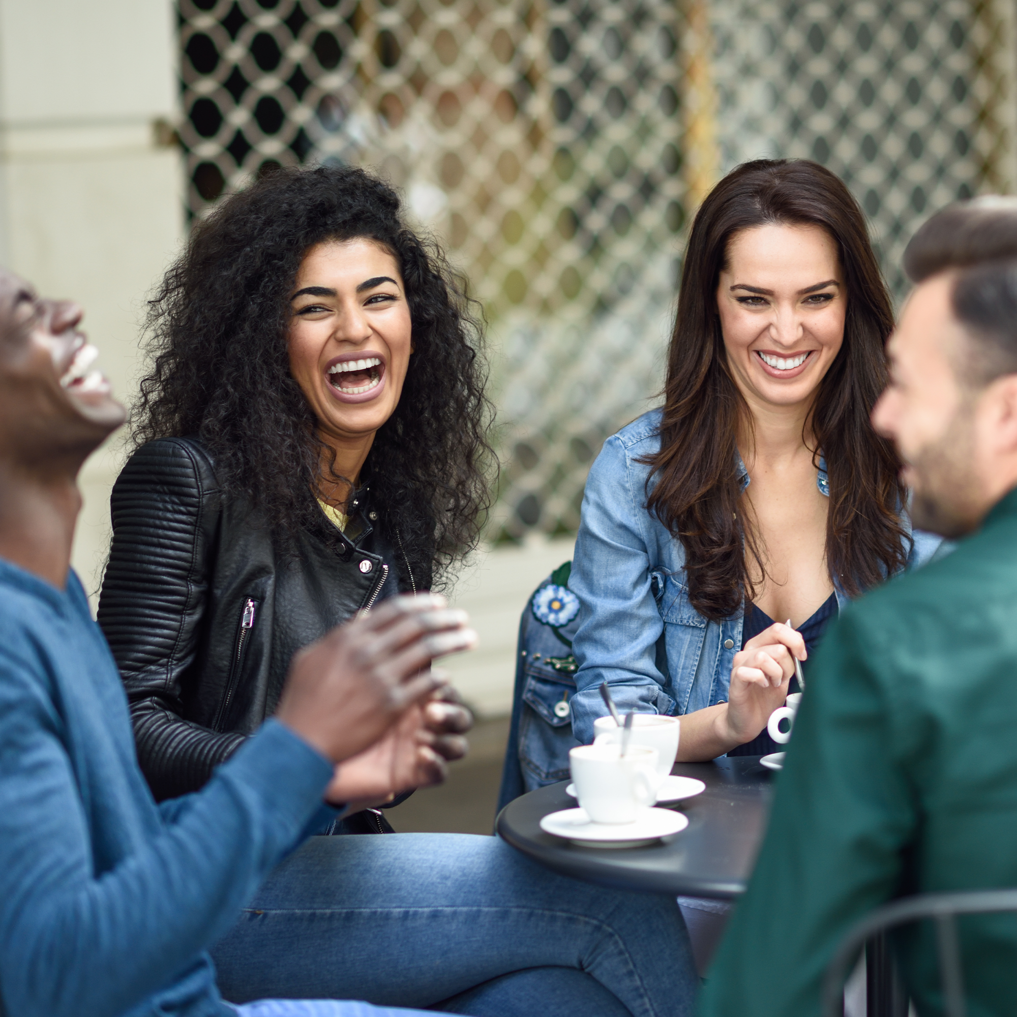Group of chatting people
