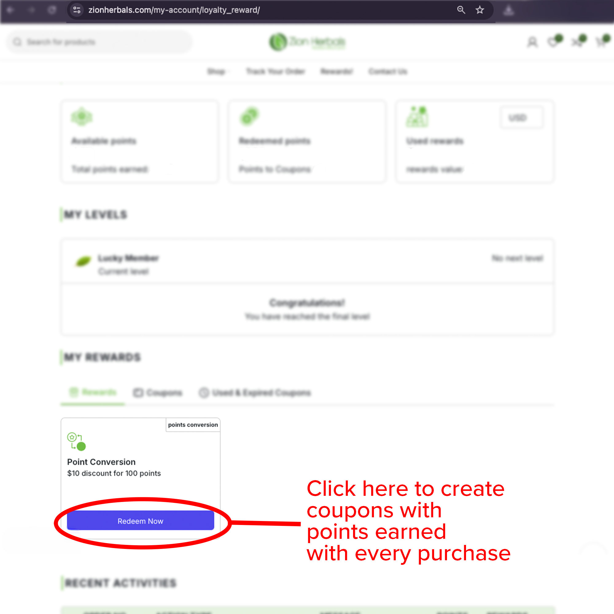 Redeem Rewards Points When You Buy Kratom at Zion Herbals