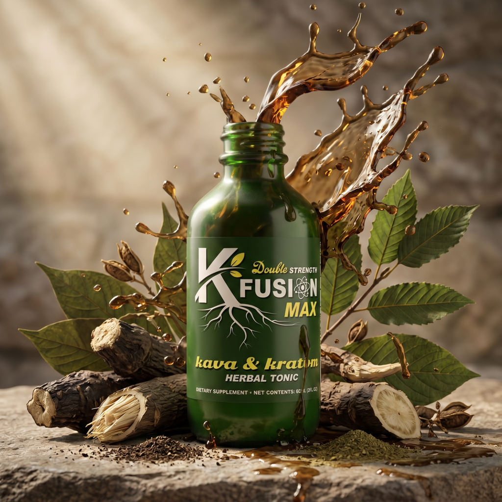 Kratom Kava Herbal Tonic Drink Shot - KFusion Max