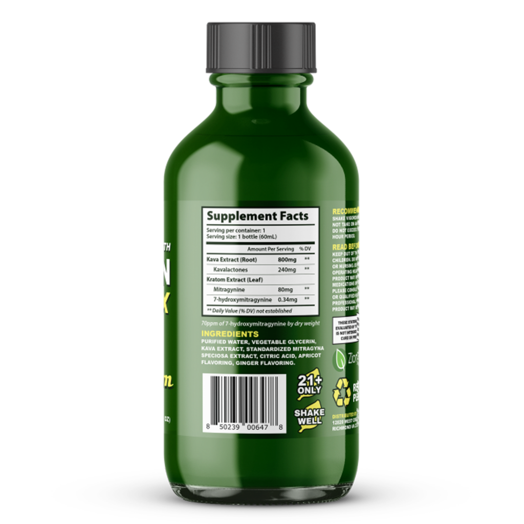 Kratom Kava Shot Double Strength - KFusion Max