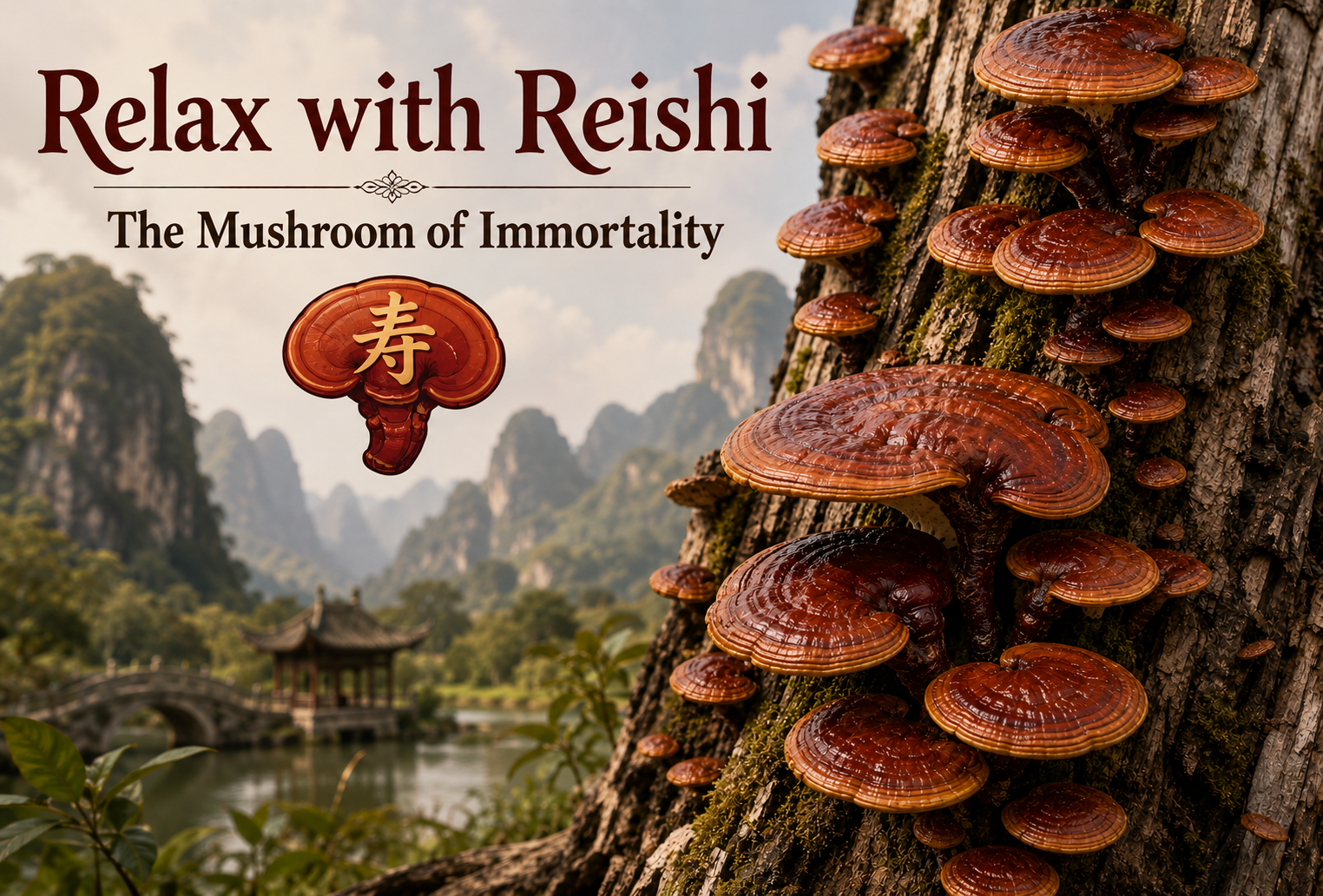 Relax with Reishi Mushrooms - Featured Blog Image