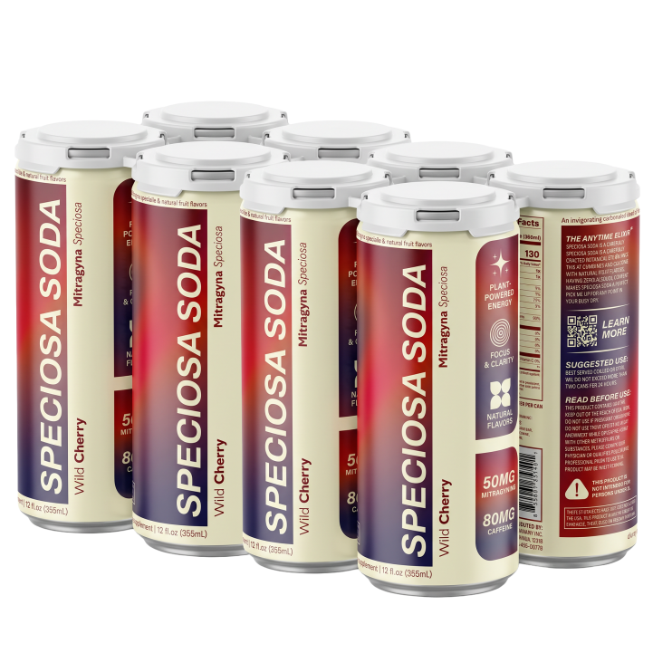 Kratom Drink and Caffeine Speciosa Soda Wild Cherry - Zion Herbals
