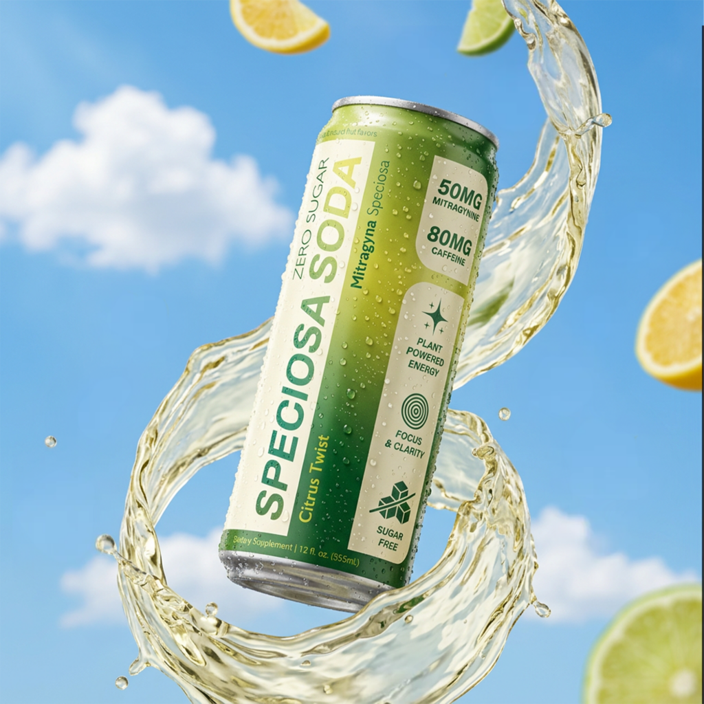 Kratom Soda Drink Lemon Lime Citrus Twist Flavor