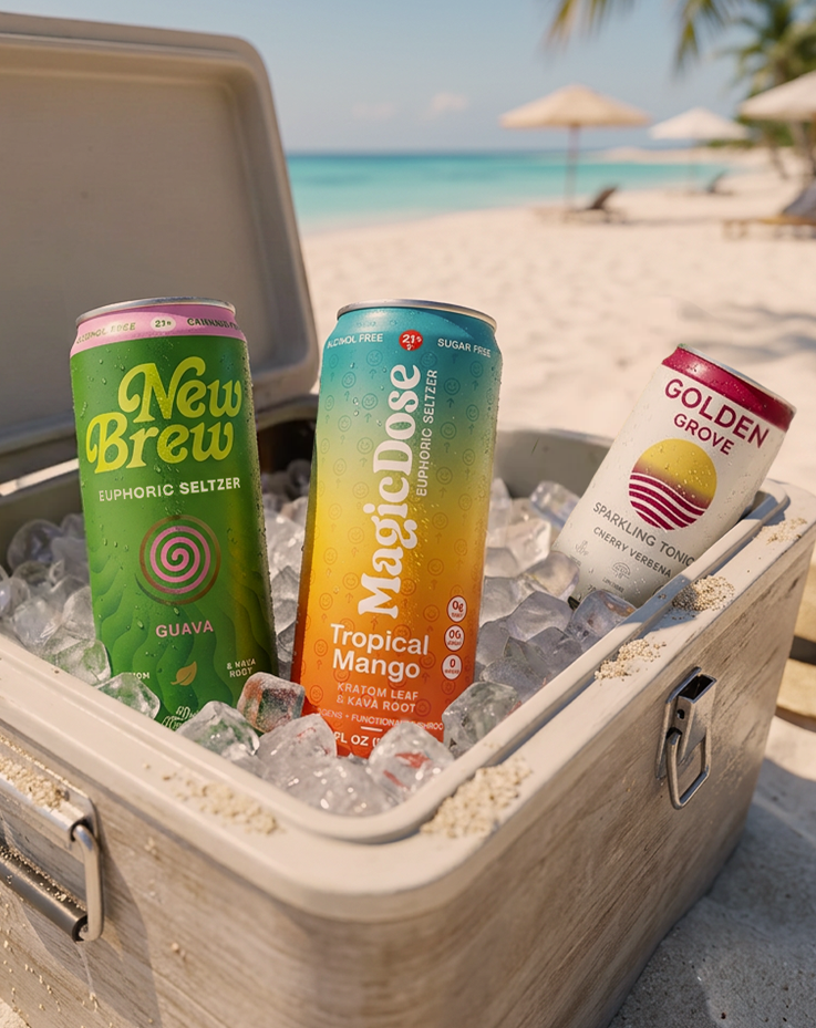 Kratom and Kava Soda Euphoric Seltzer - MagicDose