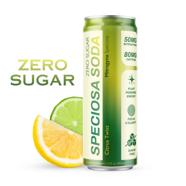 Kratom Drink and Caffeine Speciosa Soda Citrus Twist - Zero Sugar