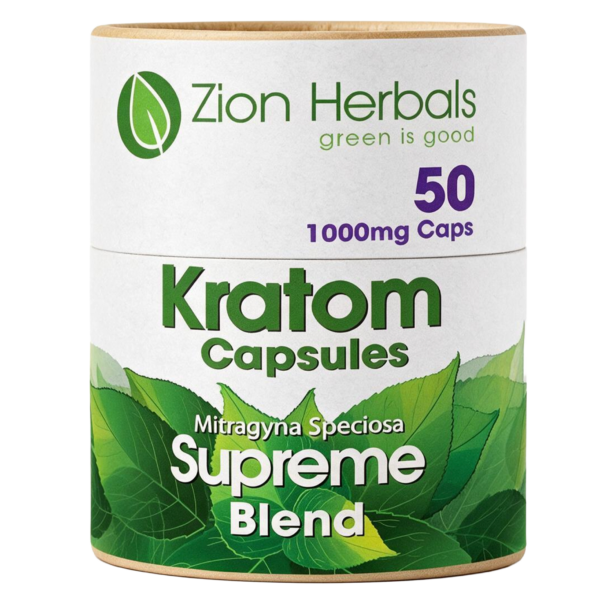 Kratom Powder Capsule Supreme Blend 50 Ct