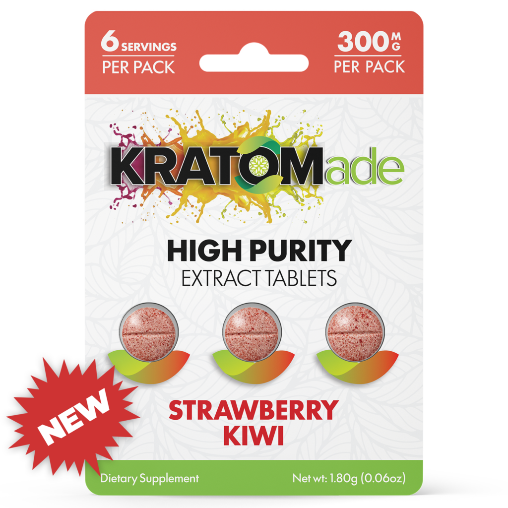 Kratom Tablets Strawberry Kiwi 3 ct - Kratomade