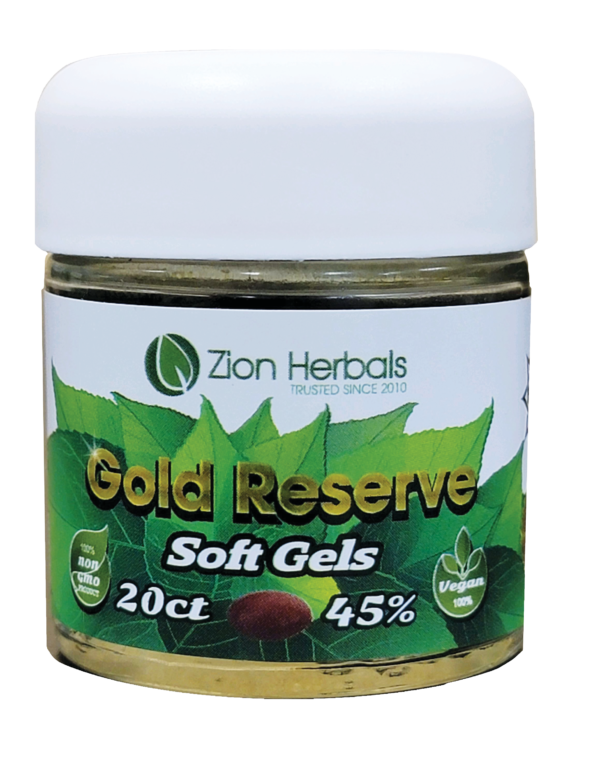 ZION HERBALS 45% Gold reserve gel caps