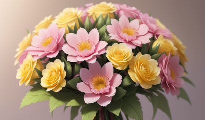 Pink and Yellow Flowers- Happy Mothers Day! Pink and Yellow Flowers- Happy Mothers Day!